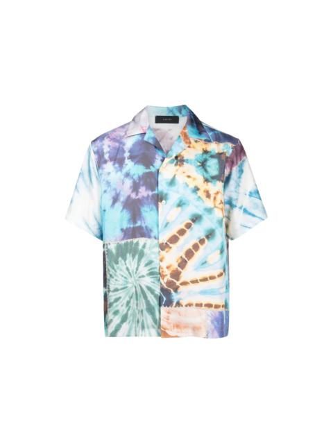 AMIRI AMIRI Tie Dye Patchwork Silk Shirt Multicolor