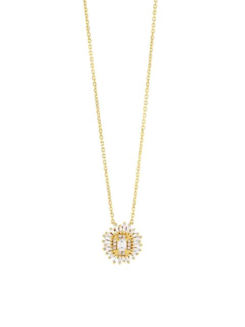 SUZANNE KALAN Diamond Flower Pendant Necklace