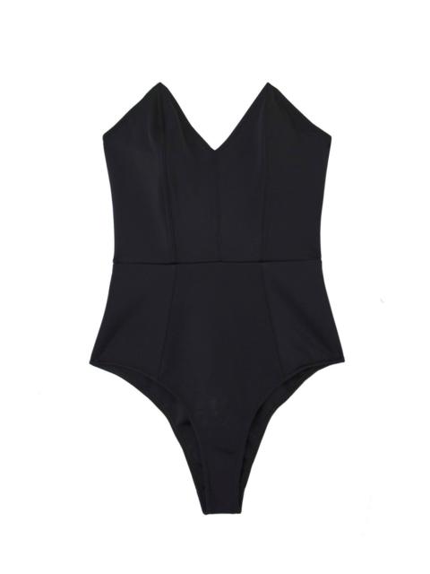 Fleur du Mal Strapless V-Neck One Piece