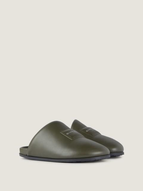 Givenchy LABEL FLAT MULES IN NAPPA LEATHER