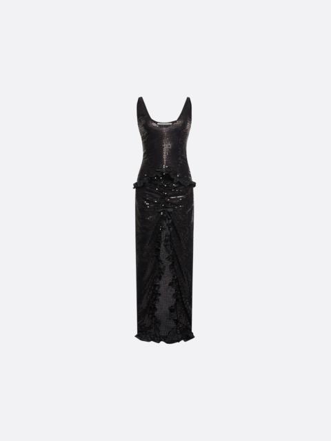 Alessandra Rich SEQUIN EMBROIDERED EVENING DRESS