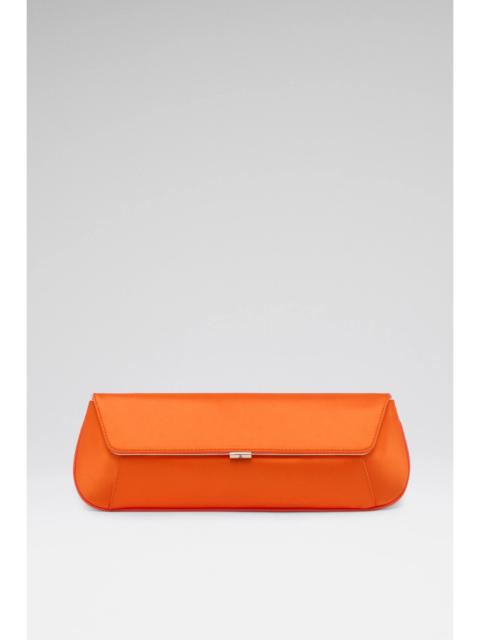 Amina Muaddi AMI CLUTCH ORANGE SATIN