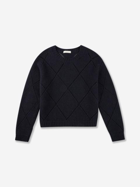 SLOWEAR Wide fit crewneck sweater in wool and Alpaca