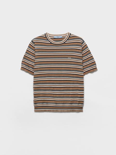 Prada Short-sleeved striped jersey T-shirt