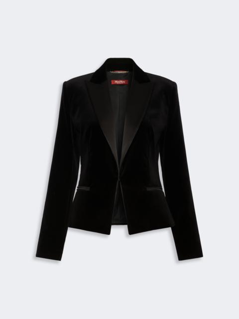 Max Mara FILANTE Velvet Tuxedo jacket - BLACK