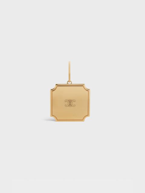 CELINE Celine Separables Triomphe Plate Pendant in Brass with Gold Finish