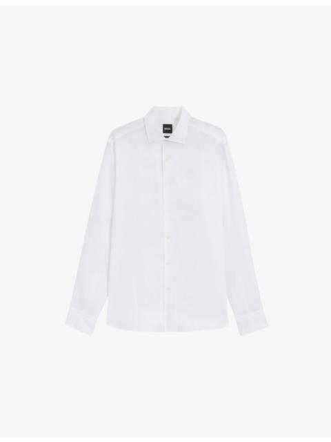 BOSS Beckham x BOSS Regular-Fit Button-Down Linen Shirt