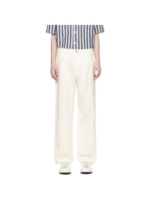 SUNFLOWER White Twist Work Trousers