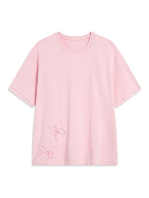 Li-Ning Li-Ning Chinese Culture Floral Graphic T-shirt 'Pink' AHST219-2