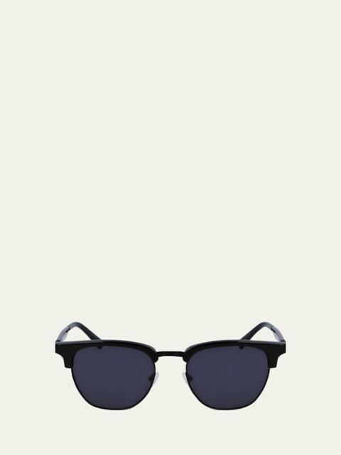 FERRAGAMO Men's Timeless Acetate-Metal Square Sunglasses
