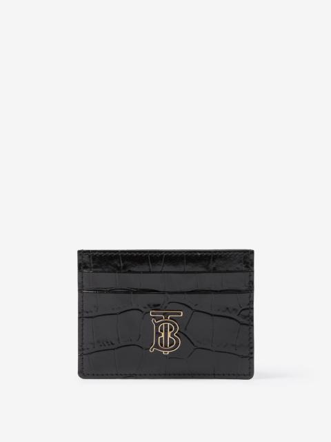 Burberry Embossed Leather TB Card Case