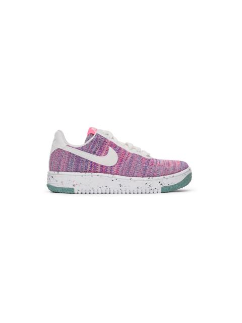 Purple & Pink Air Force 1 Crater Flyknit Sneakers