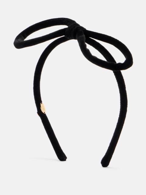 Valentino VLogo cotton velvet headband