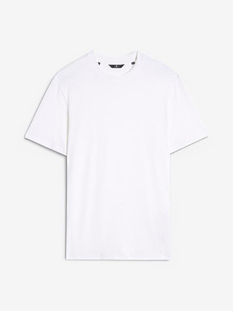 7 For All Mankind Lyocell Crewneck Tee in White