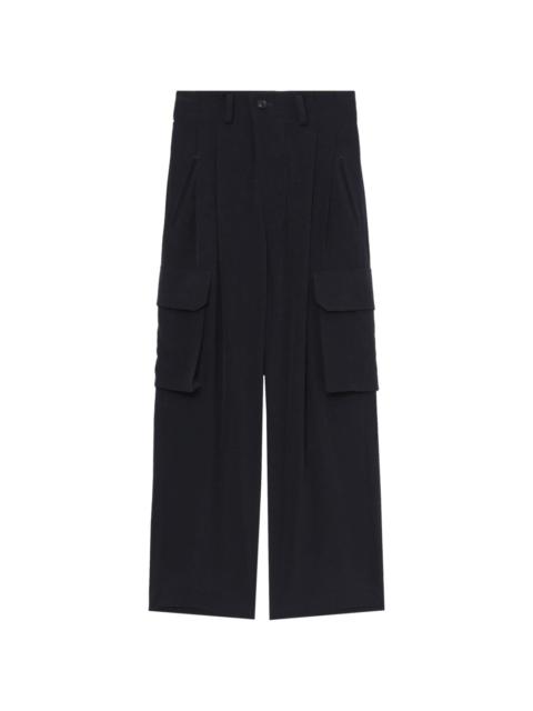 Y's pleated high-waisted cargo trousers