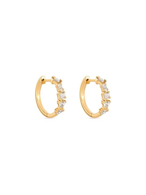 STONE AND STRAND Carnival LAB-Created Diamond Hoops