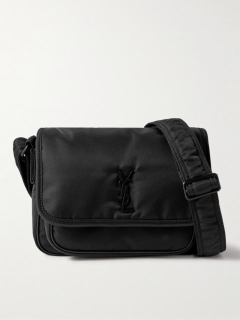 SAINT LAURENT Niki Small Leather-Trimmed Shell Messenger Bag