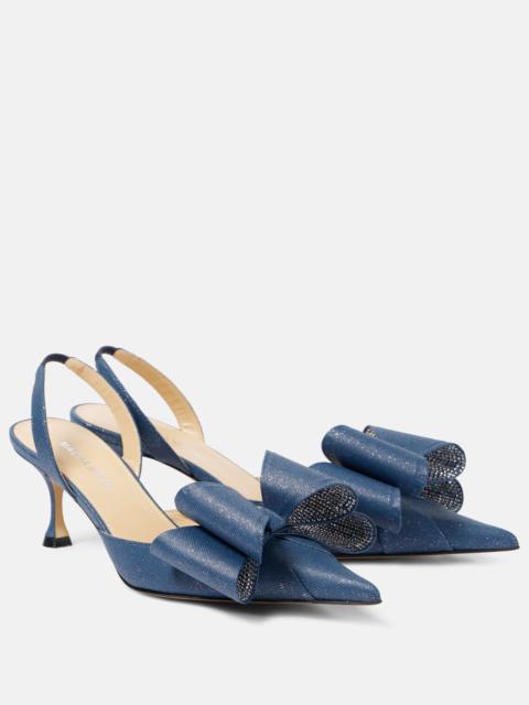 Le Cadeau 65 denim slingback pumps