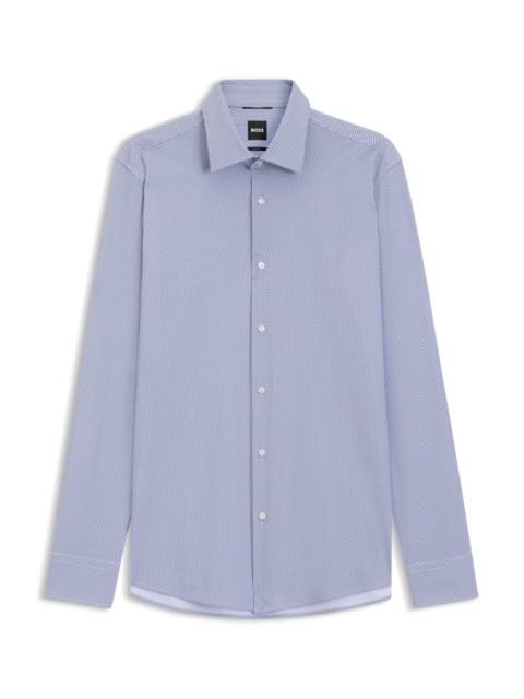 BOSS SLIM-FIT SHIRT IN PRINTED PERFORMANCE STRETCH FABRIC