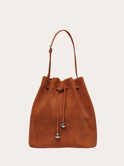 Liffner CHARM BUCKET SADDLE BROWN SUEDE
