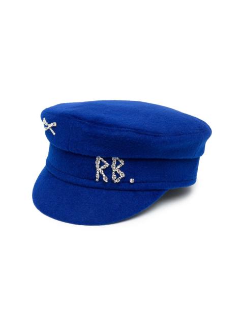 RUSLAN BAGINSKIY velvet narrow brim hat