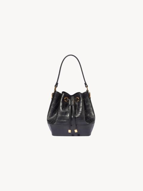 NILI LOTAN BRIGITTE MINI BUCKET BAG CROC