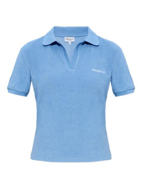 Hunza G embroidered-logo T-shirt