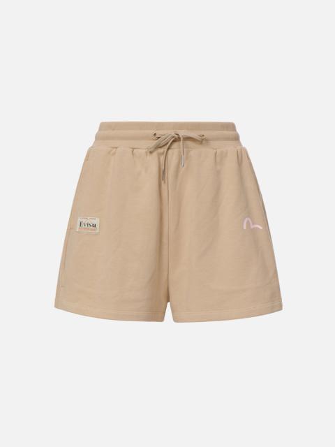 Seagull and Logo Print Sweat Shorts