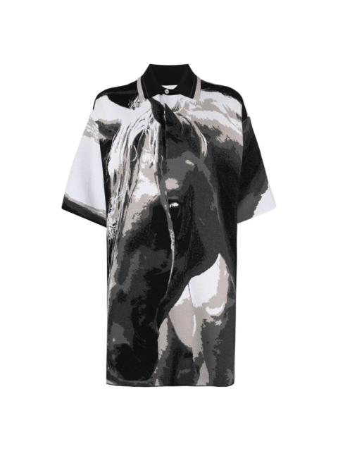 Stella McCartney Photographic Horse Wool Jaquard Sweatshirt