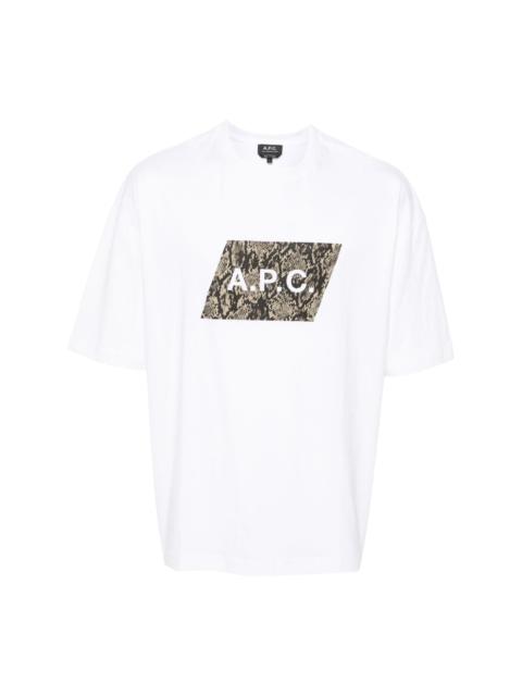 A.P.C. Cobra logo-print T-shirt