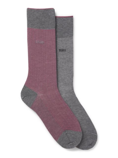 BOSS TWO-PACK OF SOCKS IN MERCERIZED COTTON