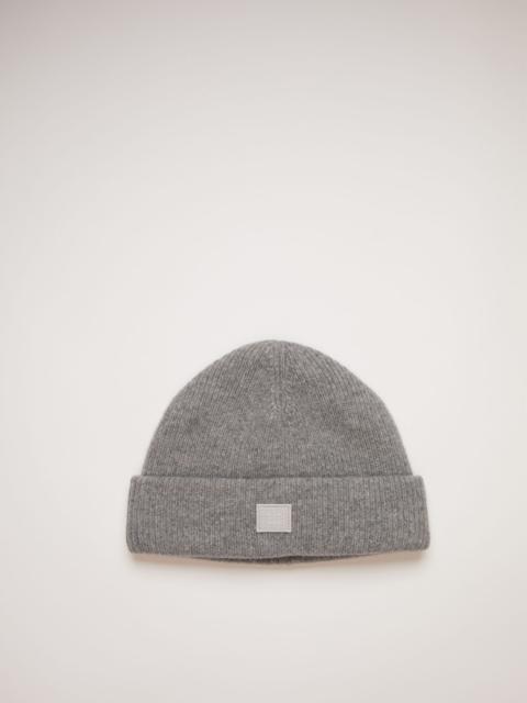 Acne Studios Face patch beanie grey melange