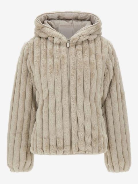 Save The Duck ribbed hooded jacket