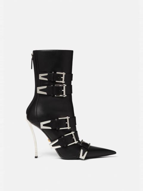 VERSACE Pin-Point Buckle Boots