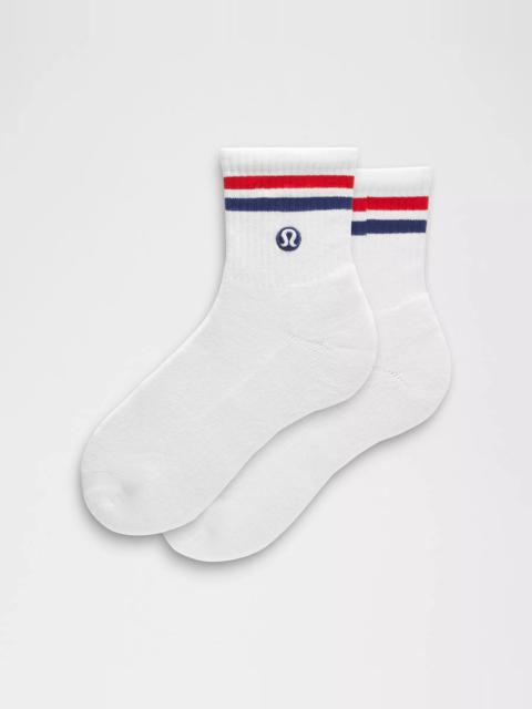 lululemon Unisex Daily Essential Quarter Socks *Stripe
