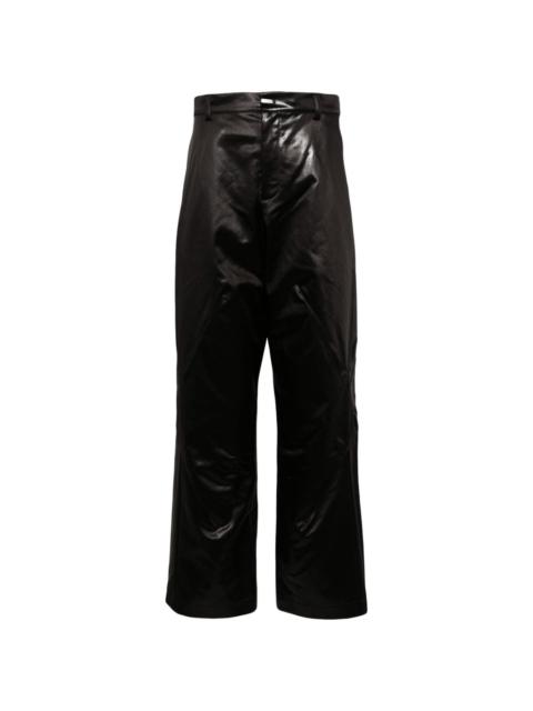 Melsas Darted loose-fit satin trousers
