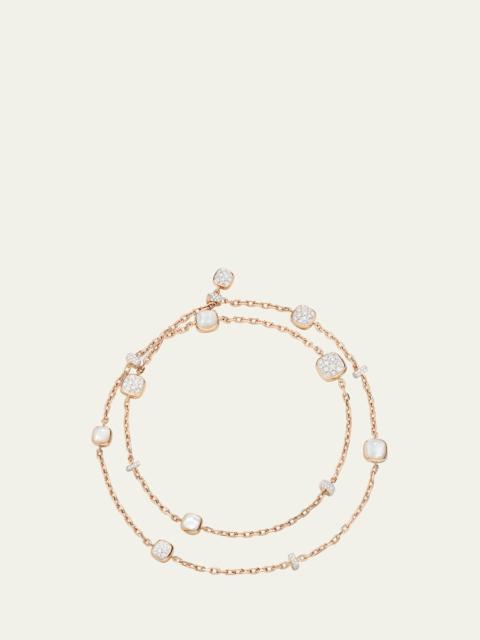 Pomellato Nudo 18K Rose Gold Diamond and Mother of Pearl Long Necklace