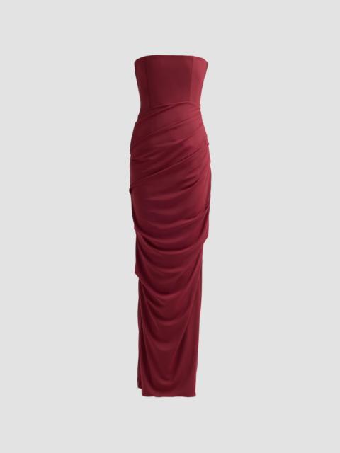ALEX PERRY Women's Draped Strapless Sheath Gown - Port