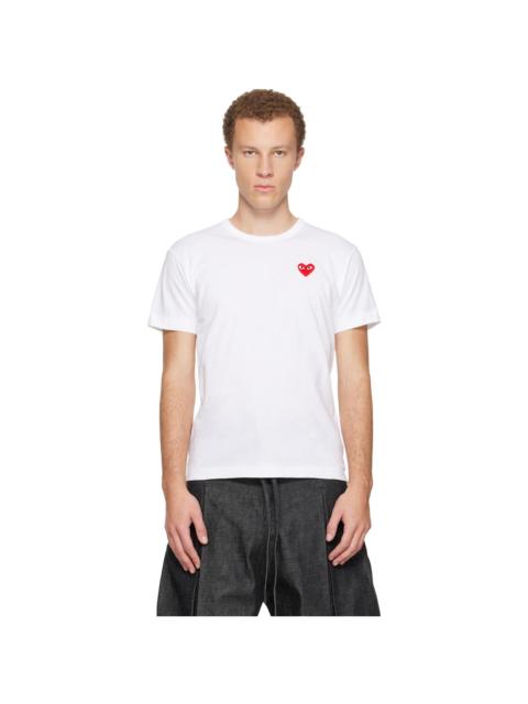 Comme des Garçons PLAY White Basic Red Emblem T-shirt