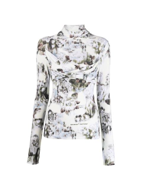 Off-White Pattern-print long-sleeved T-shirt