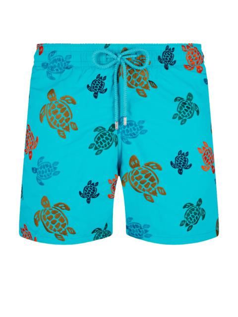 Vilebrequin Men Embroidered Swim Trunks Ronde Des Tortues - Limited Edition