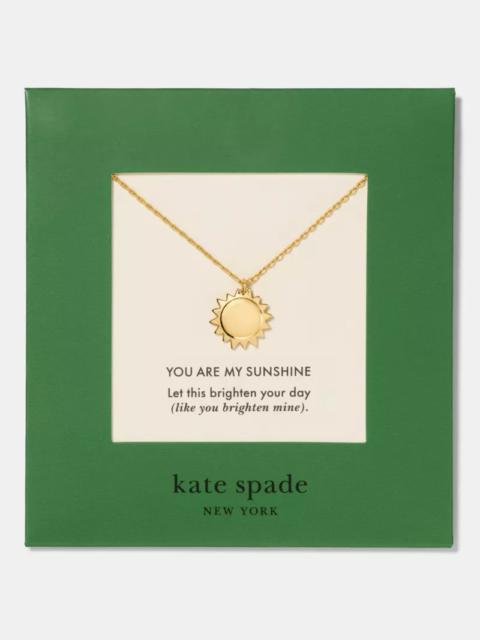 kate spade You Are My Sunshine Pendant