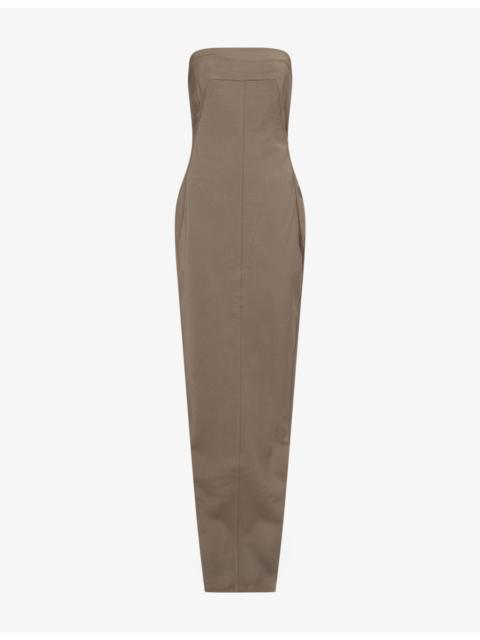 Rick Owens Bustier Tailored Wool-Blend Maxi Dress