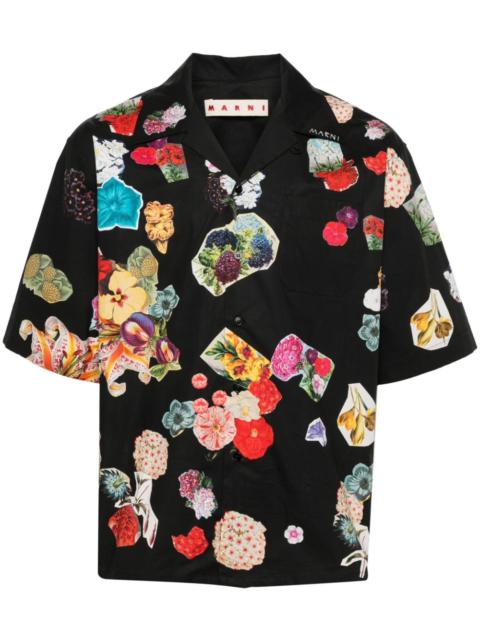 Marni floral-print cotton shirt