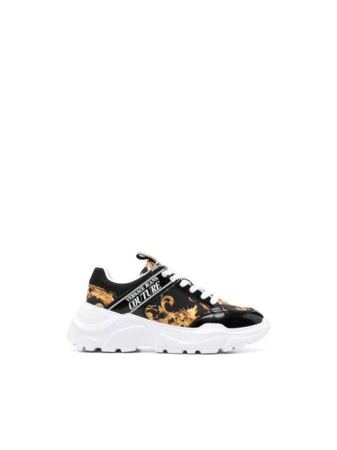 VERSACE JEANS COUTURE baroque lace-up sneakers