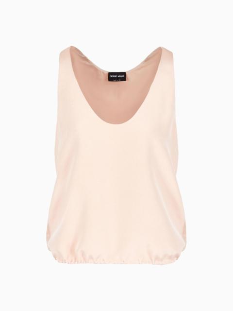 GIORGIO ARMANI Marocain glittery silk top