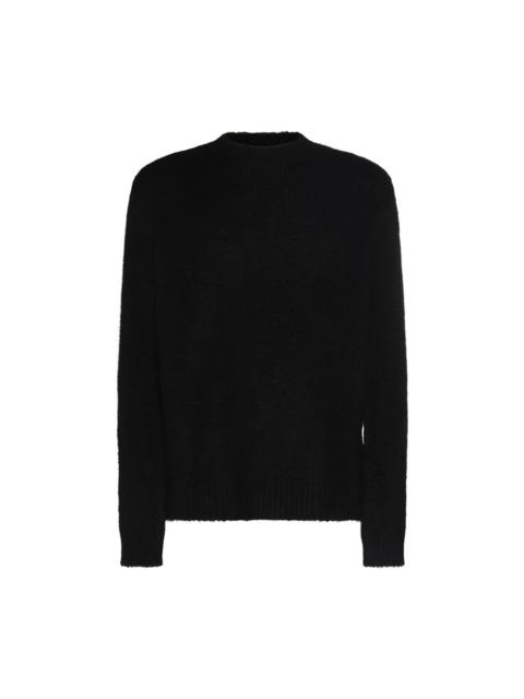black wool knitwear