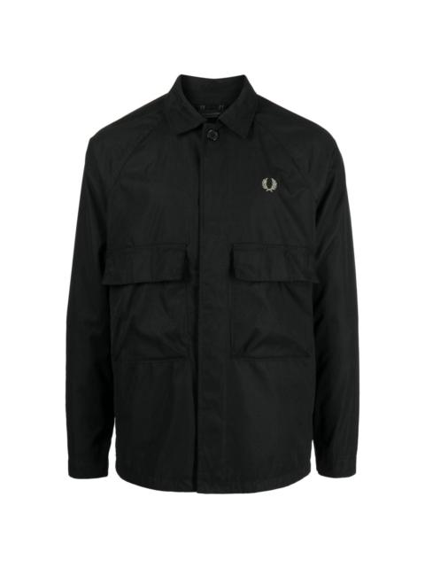 Fred Perry embroidered-logo long-sleeve jacket