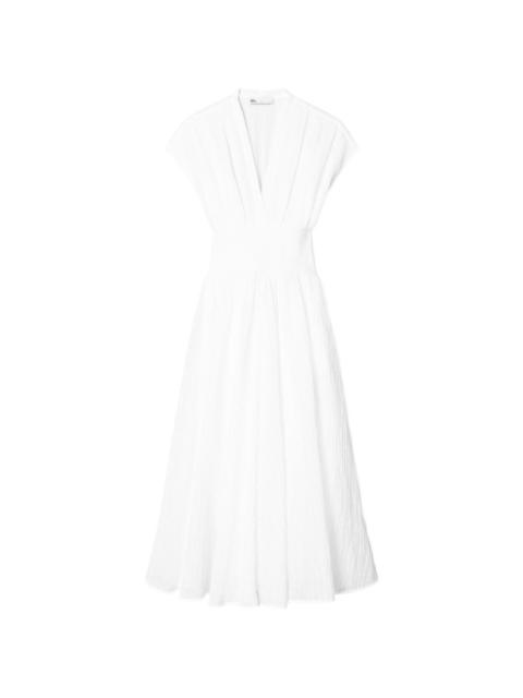 TORY BURCH V-neck linen dress