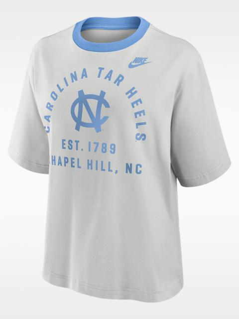 Nike North Carolina Legacy Arch Script Boxy Women's Nike College T-Shirt